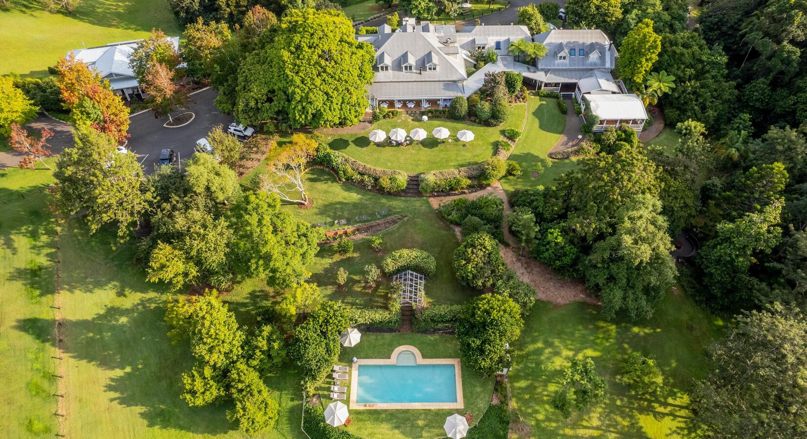 Aerial View of Estate Exterior