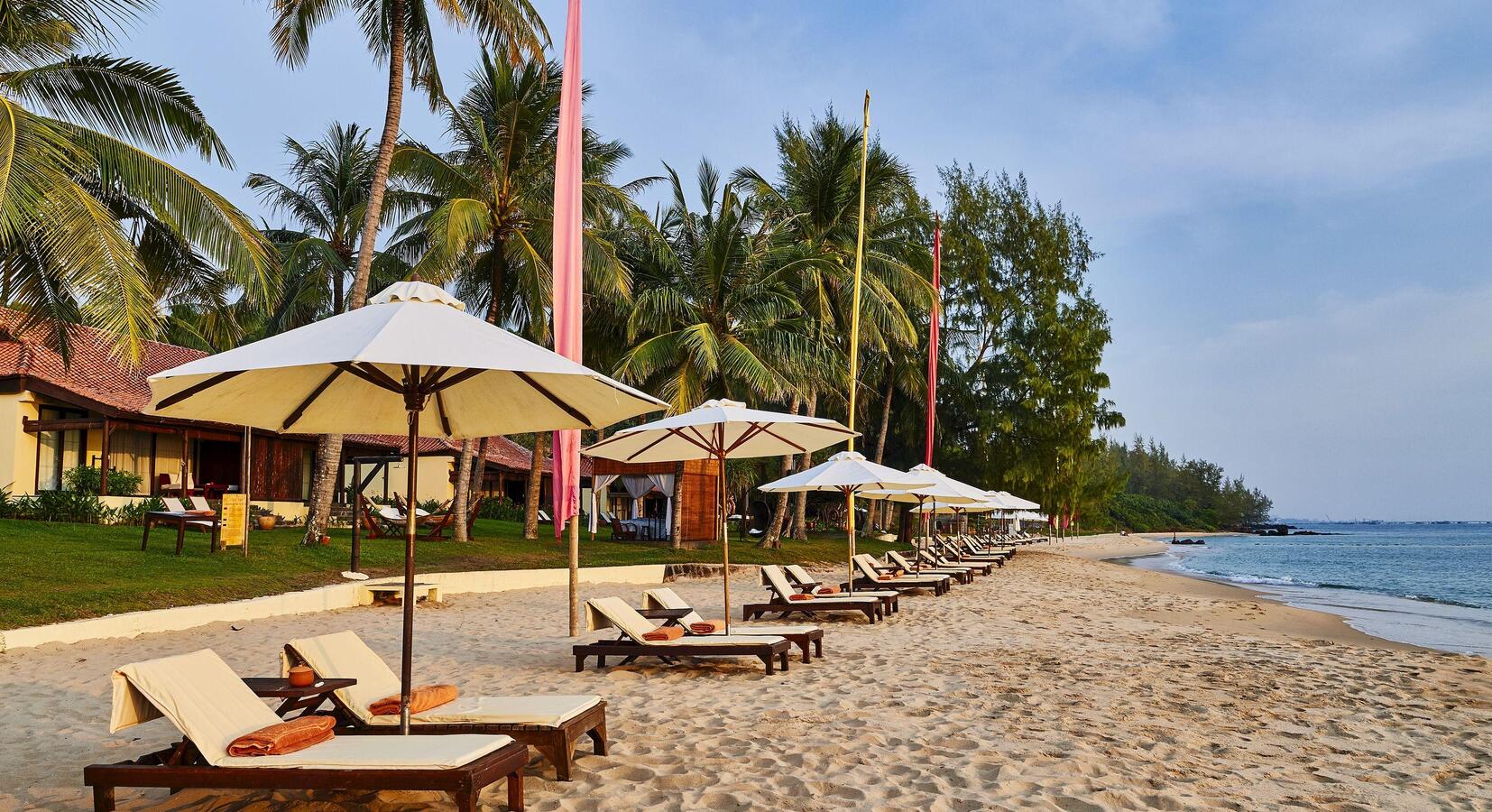 Beach with Loungers