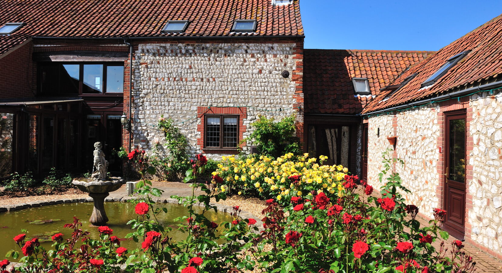 Courtyard at Briarfields Coastal Hotel in North Norfolk