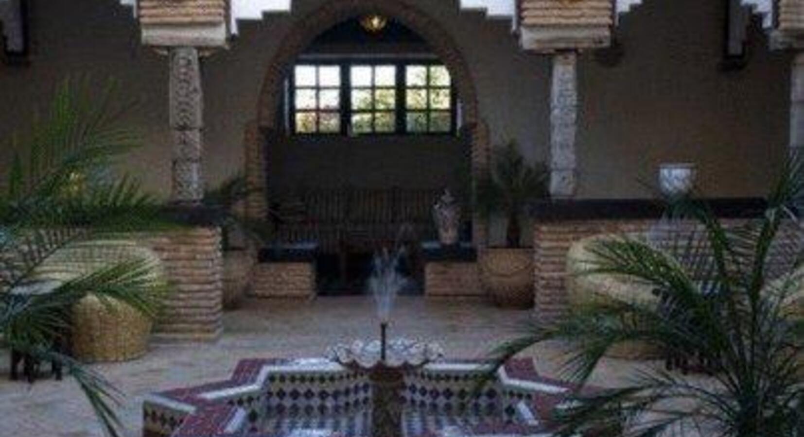 Riad courtyard view