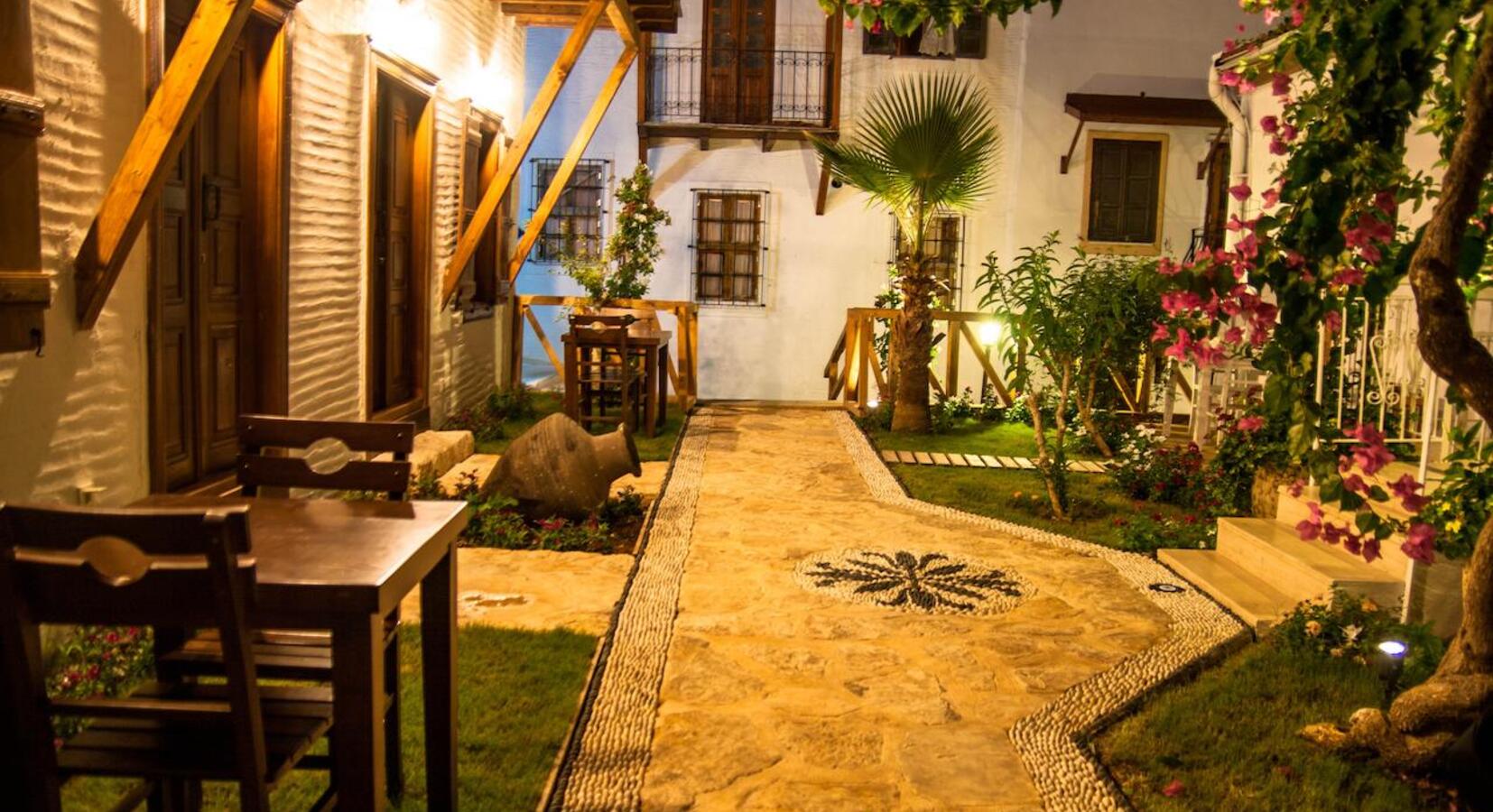 Courtyard at dusk