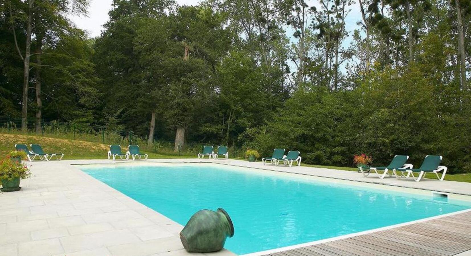 The outdoor pool