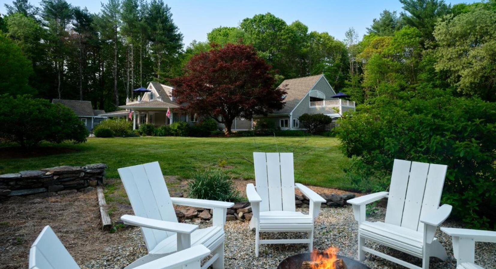 Garden with firepit