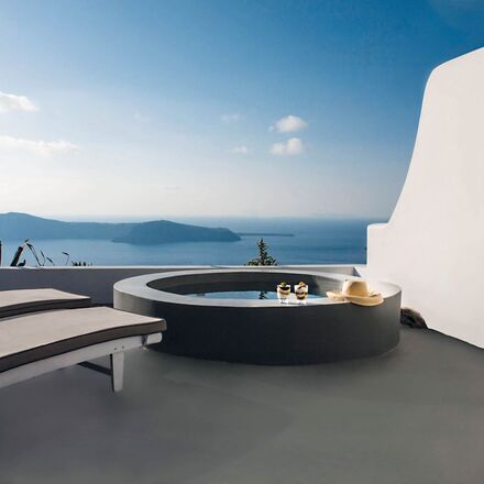 Private terrace with hot tub