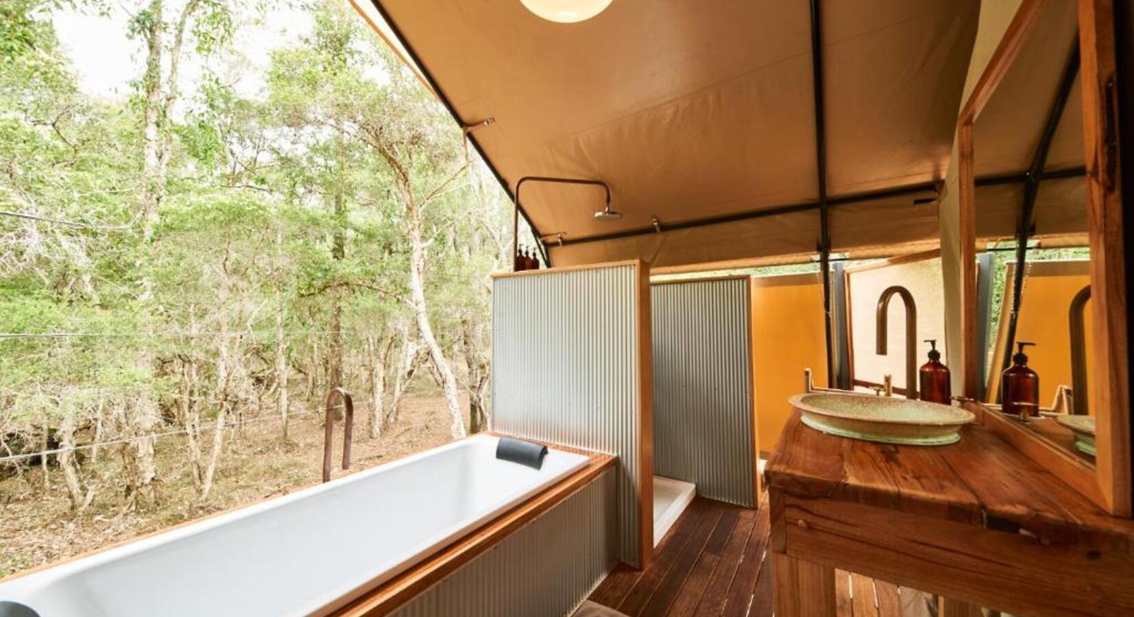 Tub with Forest Views