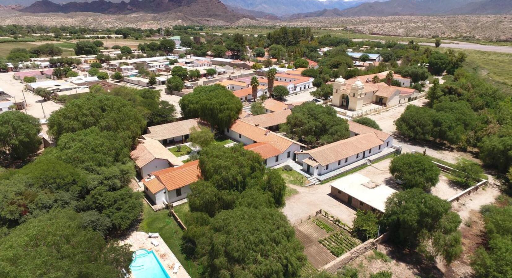 Aerial view of hotel