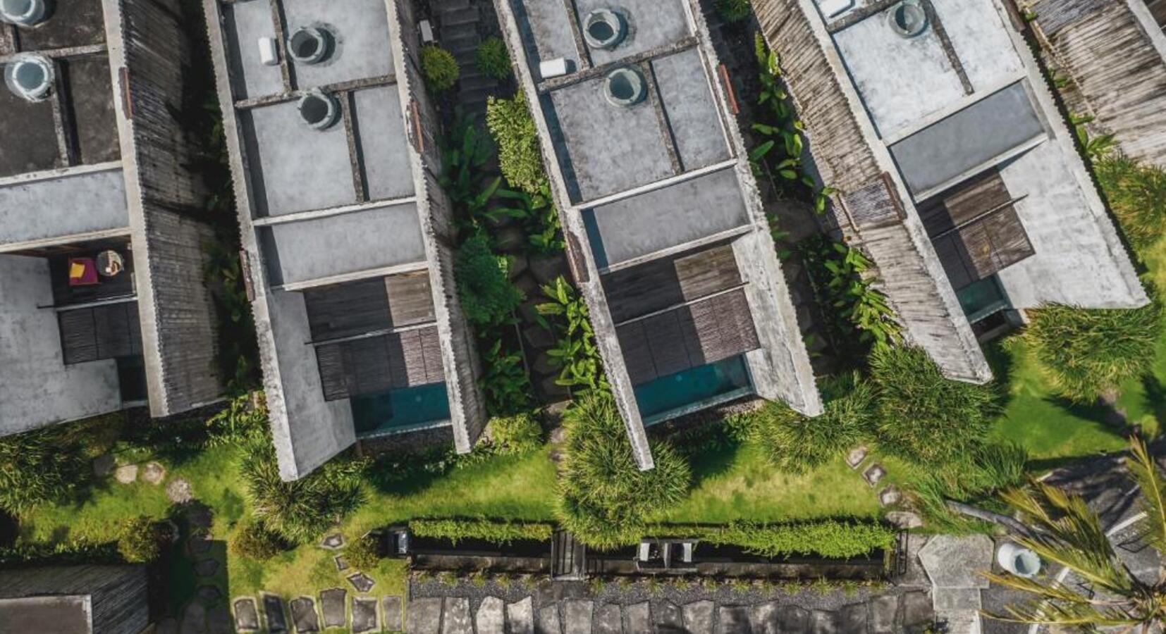 Aerial View of Pool Villas