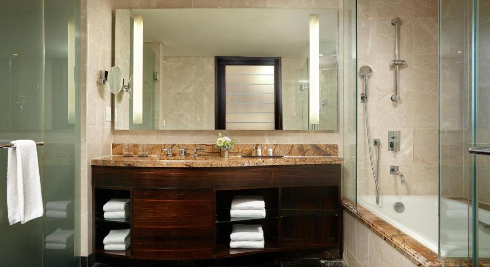 Marble Bathroom with Tub