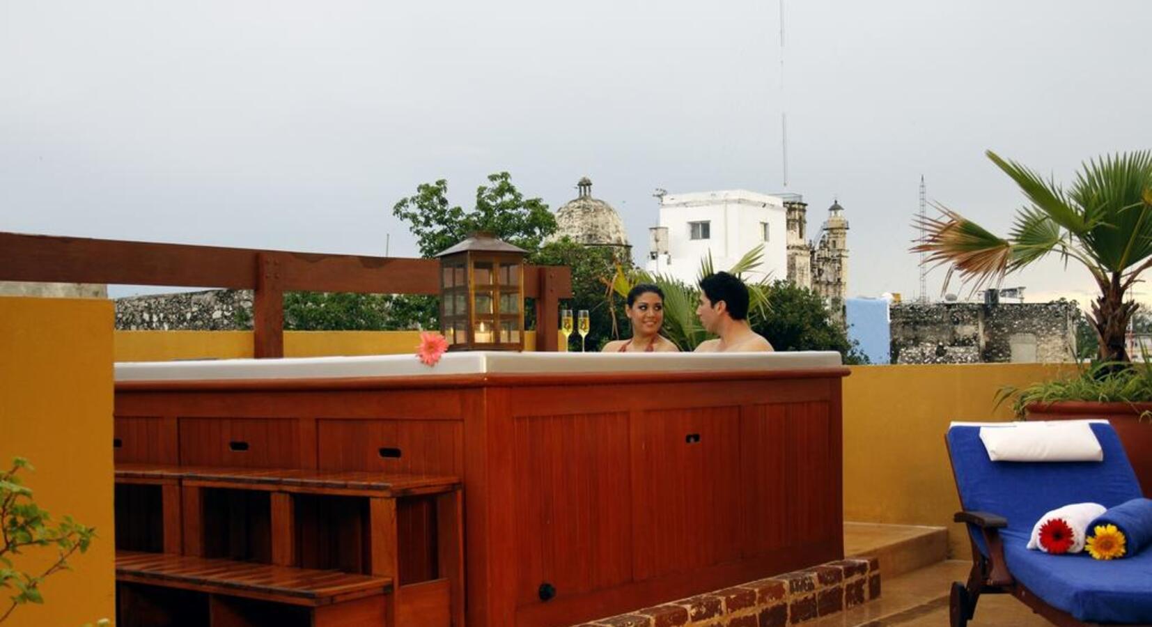 Outdoor hot tub