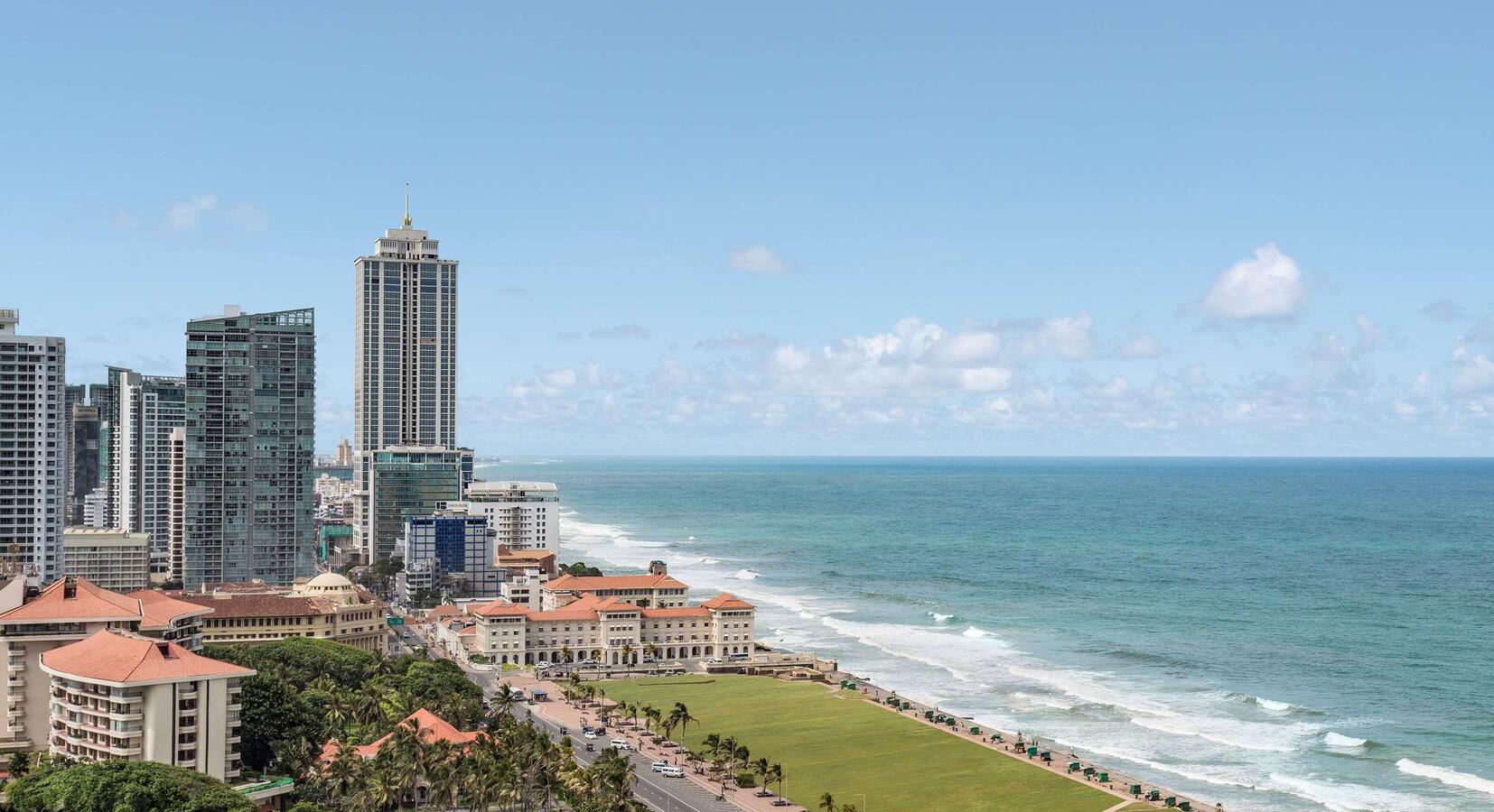 Aerial View of Hotel and Ocean