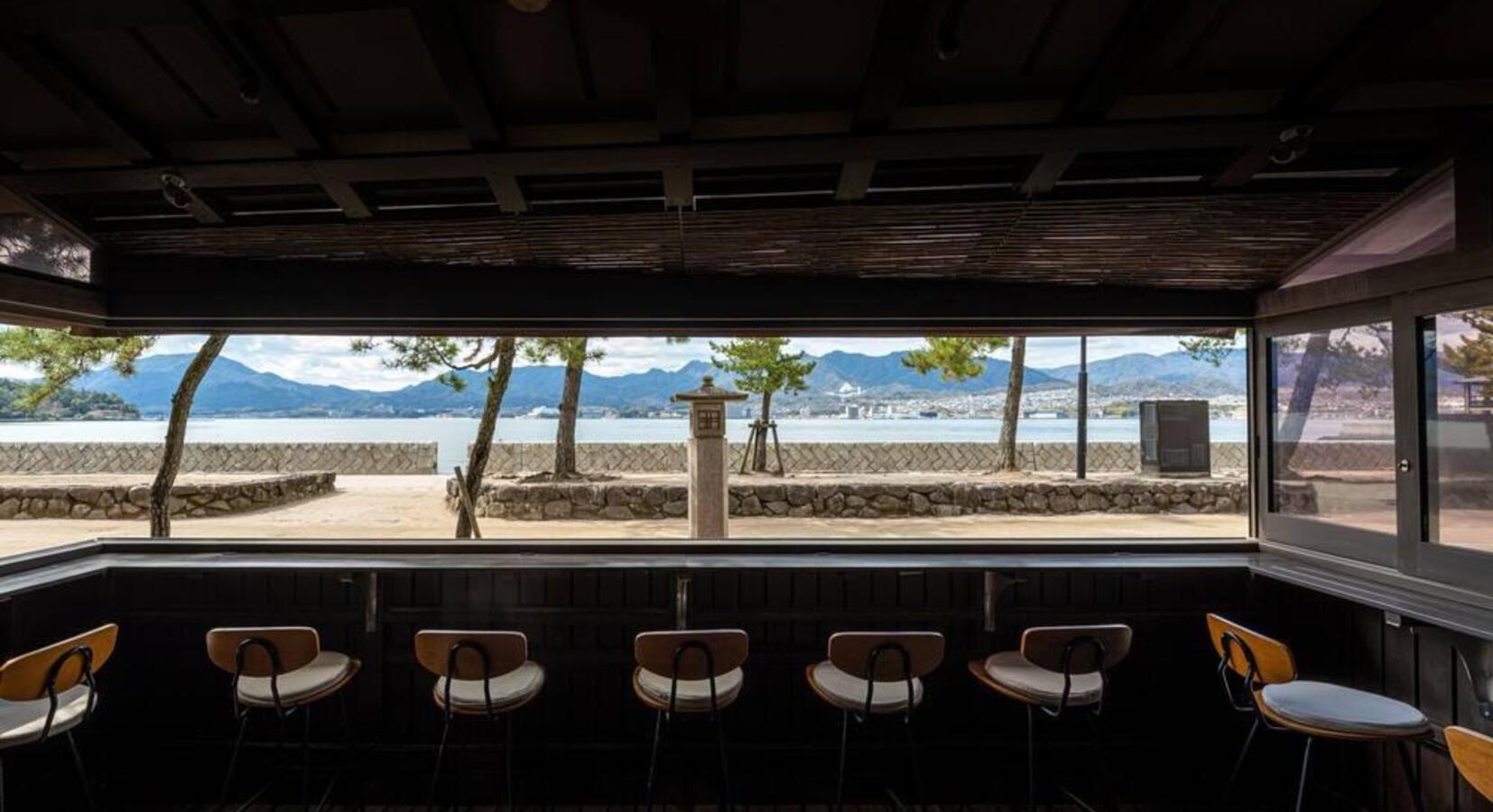 Beachside seating area