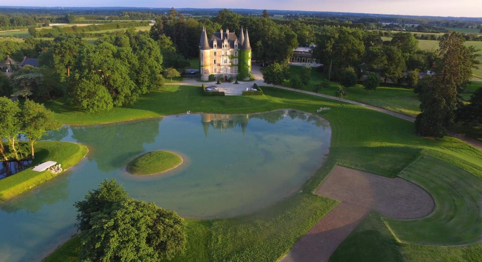 Aerial view of hotel