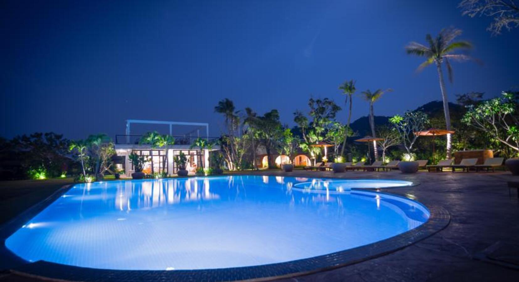 Pool at night