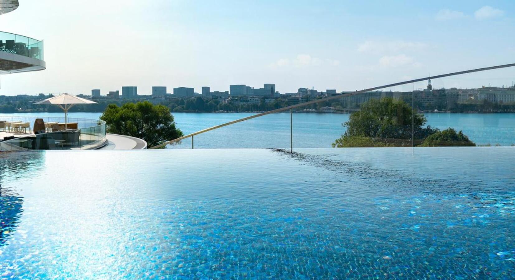 Rooftop Infinity Pool with Lake Views