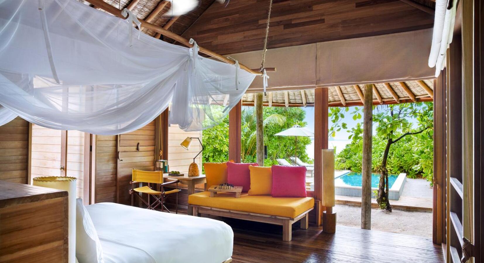 Beach villa bedroom